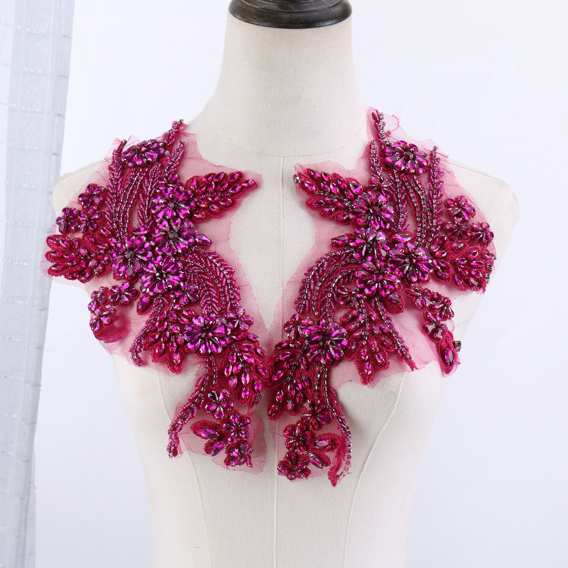 Beaded floral appliqués, hand- - Sew On Rhinestone incelemesi ve fiyatı
