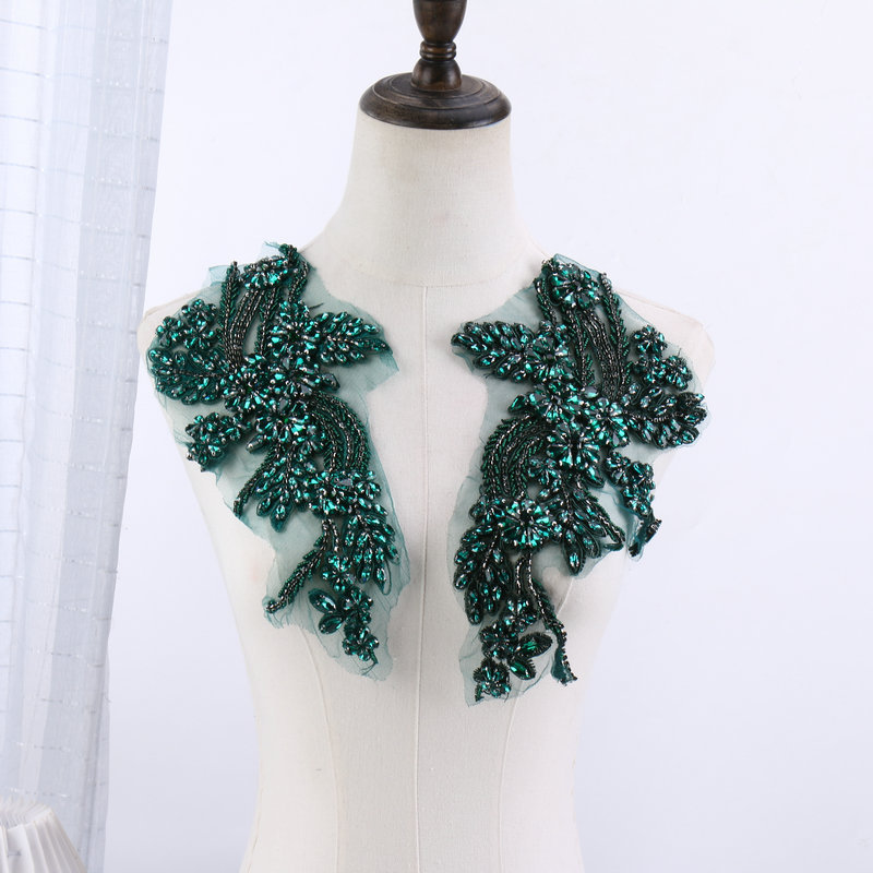 Beaded floral appliqués, hand- - Sew On Rhinestone incelemesi ve fiyatı