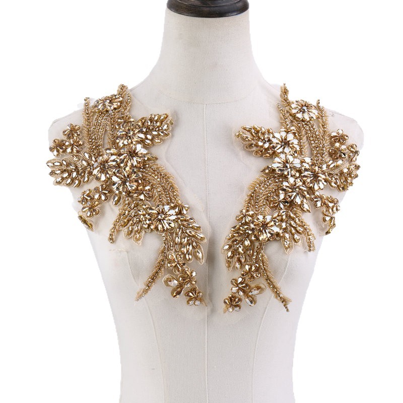 Beaded floral appliqués, hand- - Sew On Rhinestone incelemesi ve fiyatı