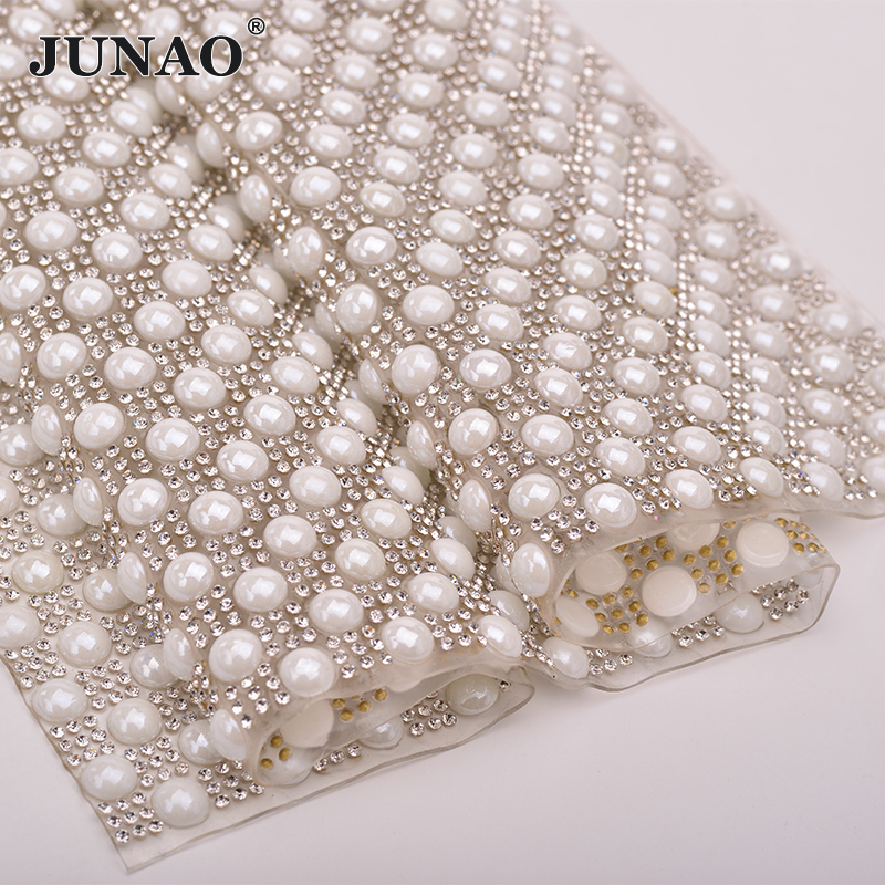 JUNAO 24*40cm Hotfix Pearl Rhi - Hotfix Rhinestone Sheet incelemesi ve fiyatı