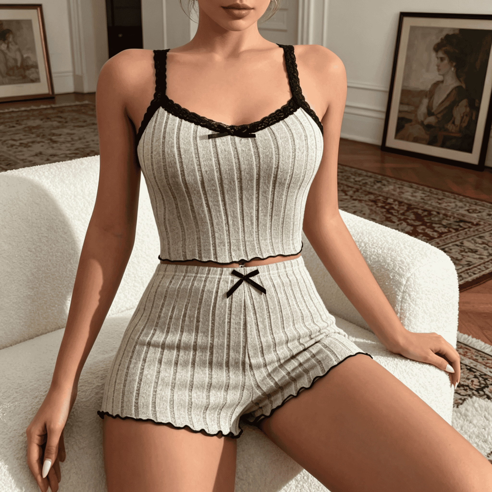 Women Cute Summer Ribbed Knit  - Embellish Knit incelemesi ve fiyatı