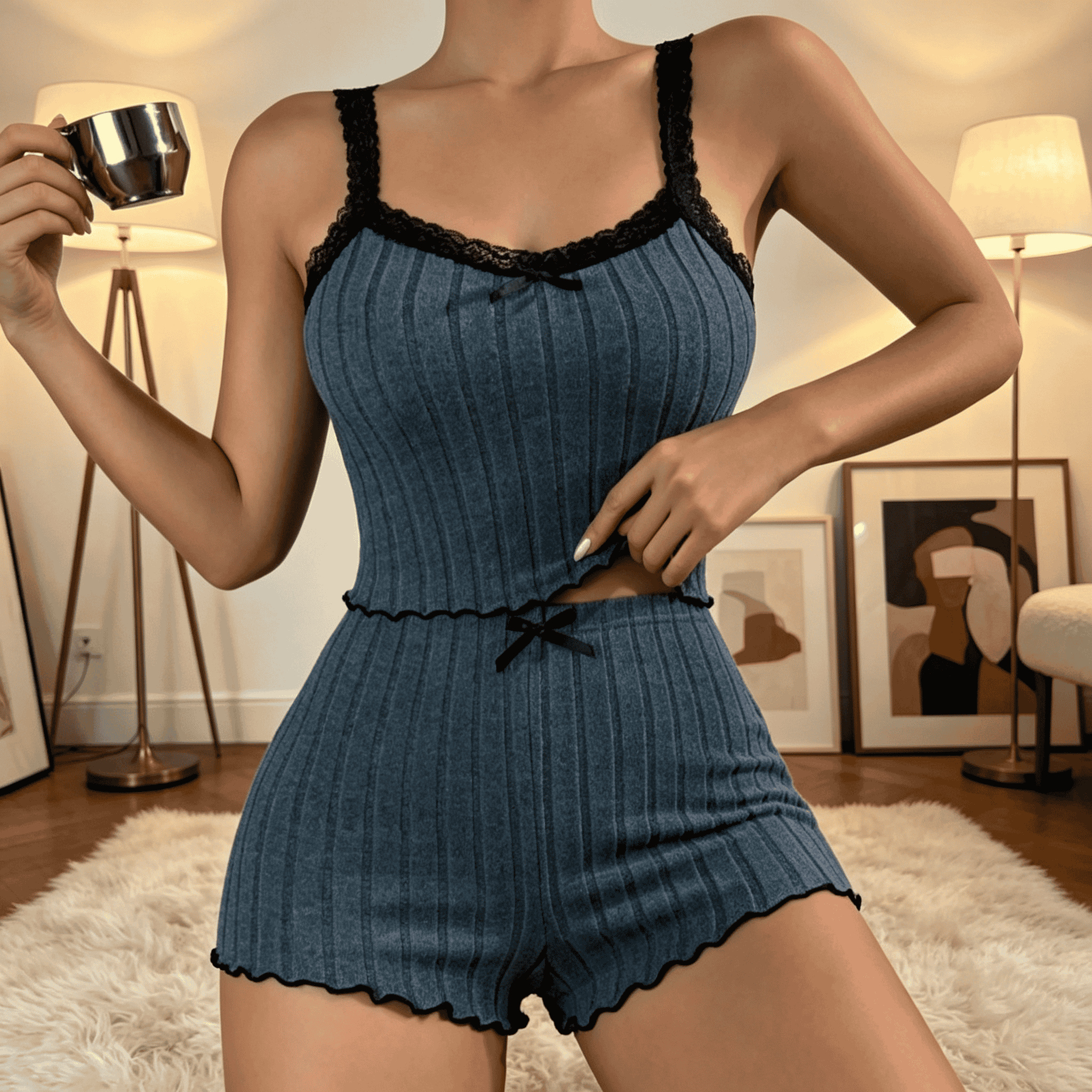 Women Cute Summer Ribbed Knit  - Embellish Knit incelemesi ve fiyatı
